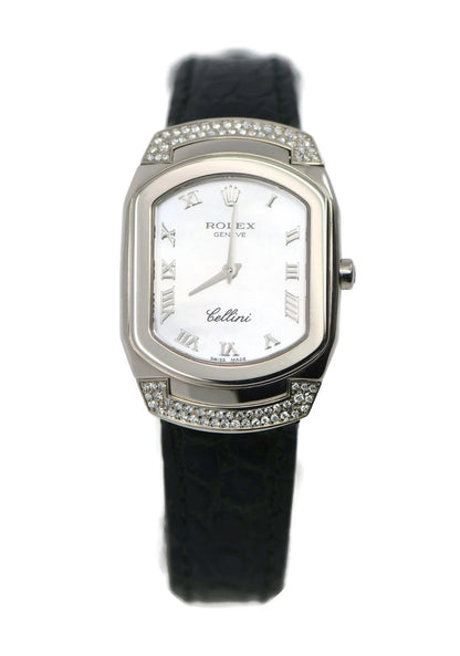 Rolex Cellini Diamond 18K White Gold Watch 6692