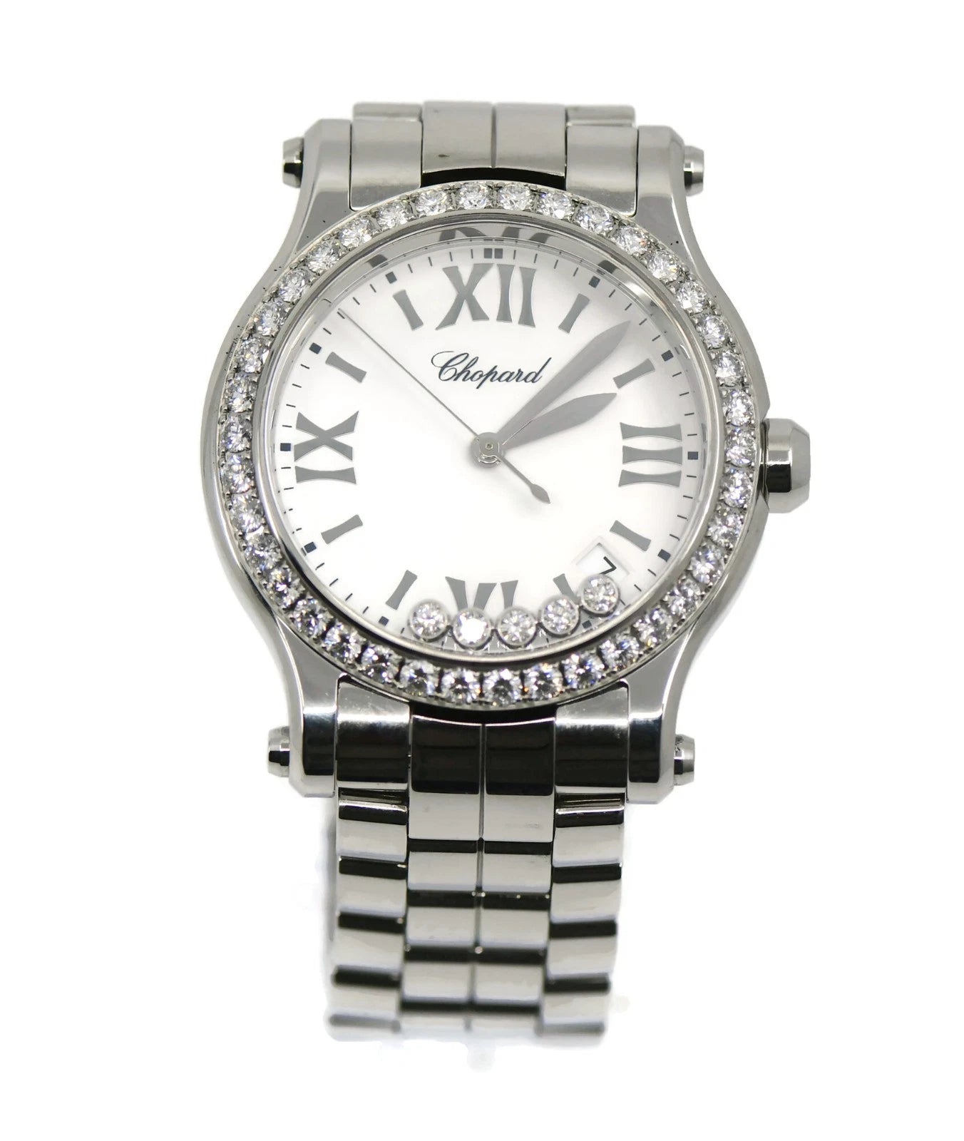 Chopard Hppay Sport Diamond Stainless Steel Watch 278582