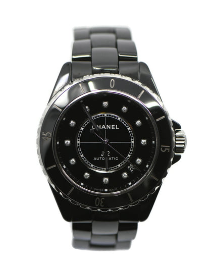 Chanel J12 Diamond Black Ceramic Watch H5702