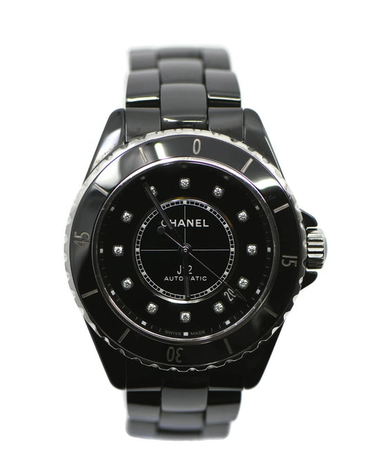 Chanel J12 Diamond Black Ceramic Watch H5702
