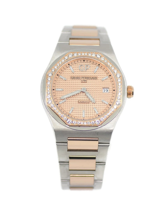 Girard Perregaux Laureato Diamond 18K/Stainless Steel Watch 80189
