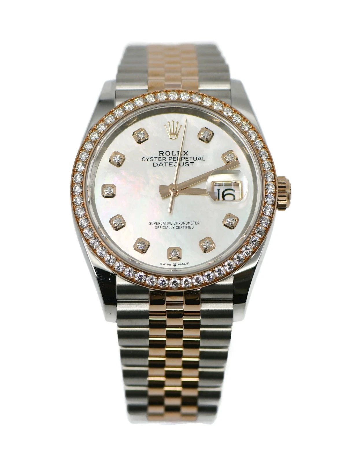 Rolex Datejust Diamond 18K/Stainless Steel Watch 126281RBR