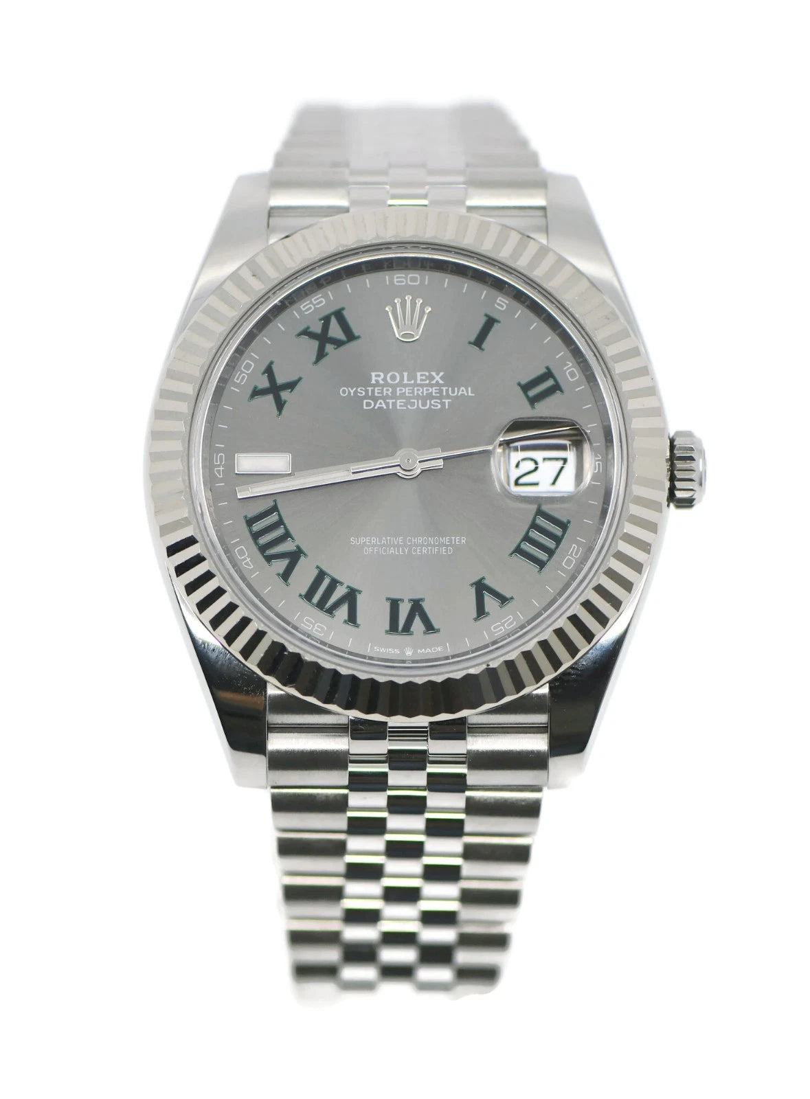 Rolex Datejust 41 Wimbledon Stainless Steel Watch 126334