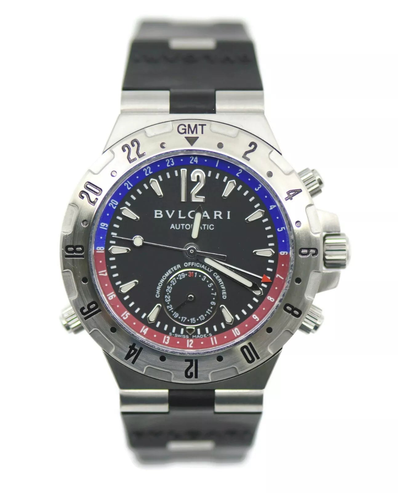 Bulgari Diagono GMT Stainless Steel Watch GMT40S