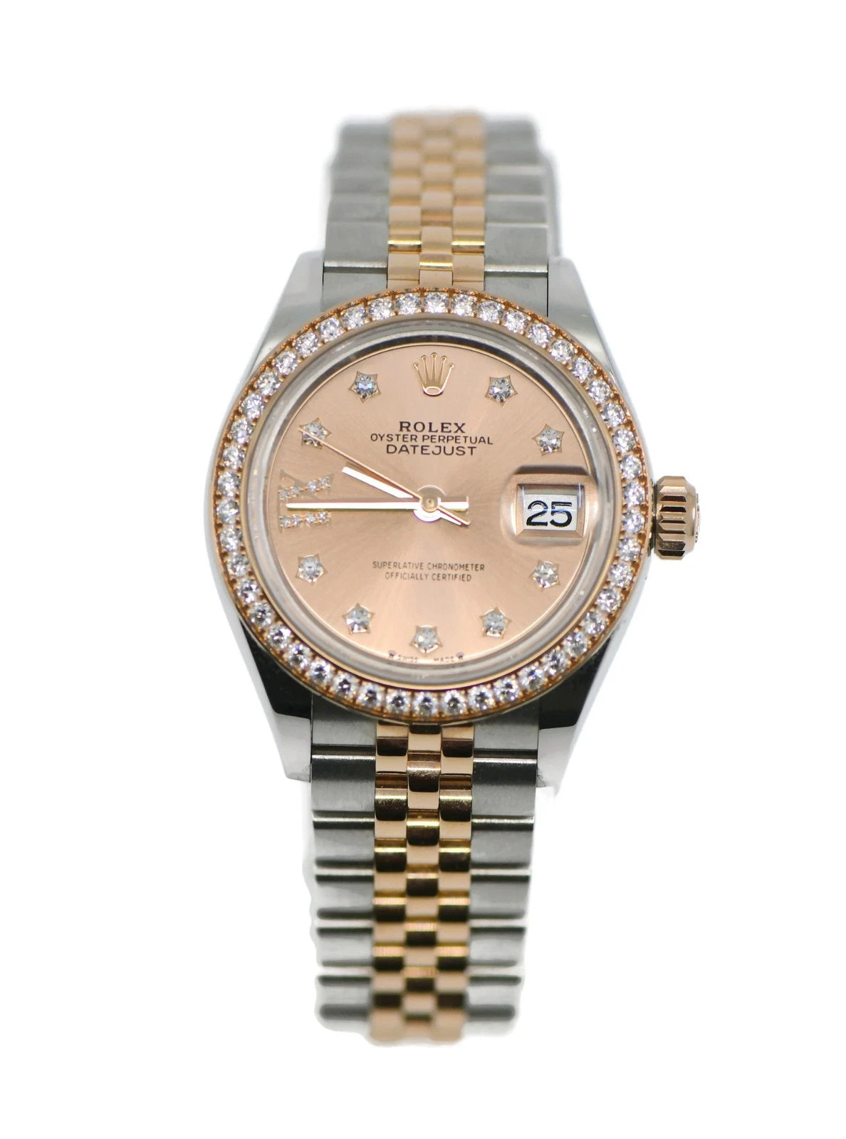 Rolex Datejust 28 Diamond 18K/Stainless Steel Watch 279381RBR