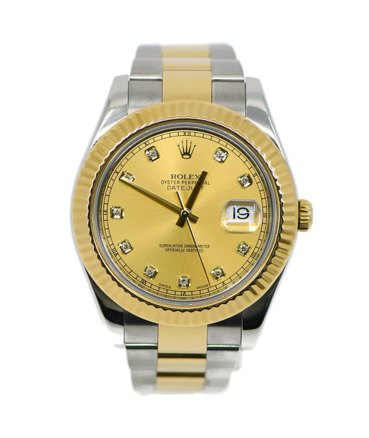 Rolex Datejust Diamond 18K/Stainless Steel Watch 116333