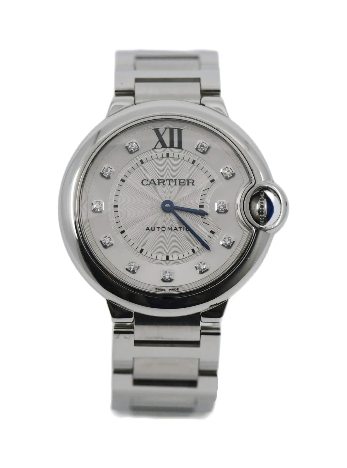 Cartier Ballon Bleu Diamond Stainless Steel Watch WE902075