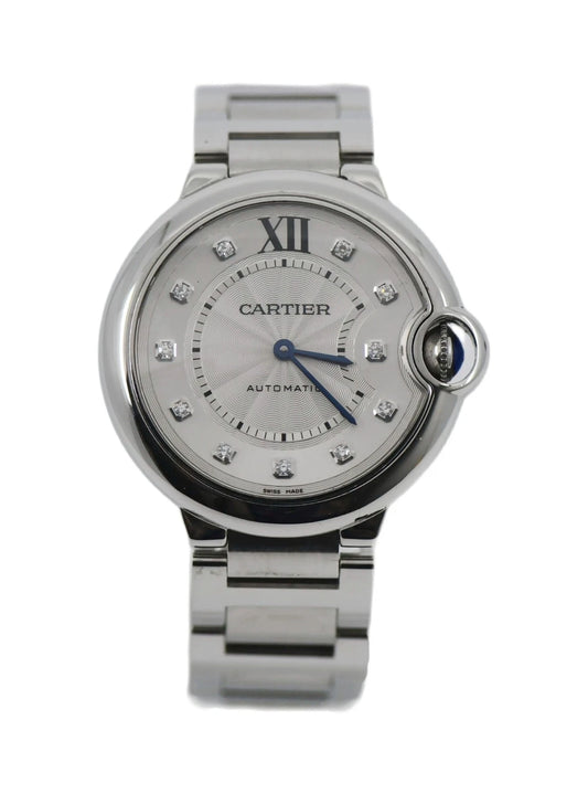 Cartier Ballon Bleu Diamond Stainless Steel Watch WE902075