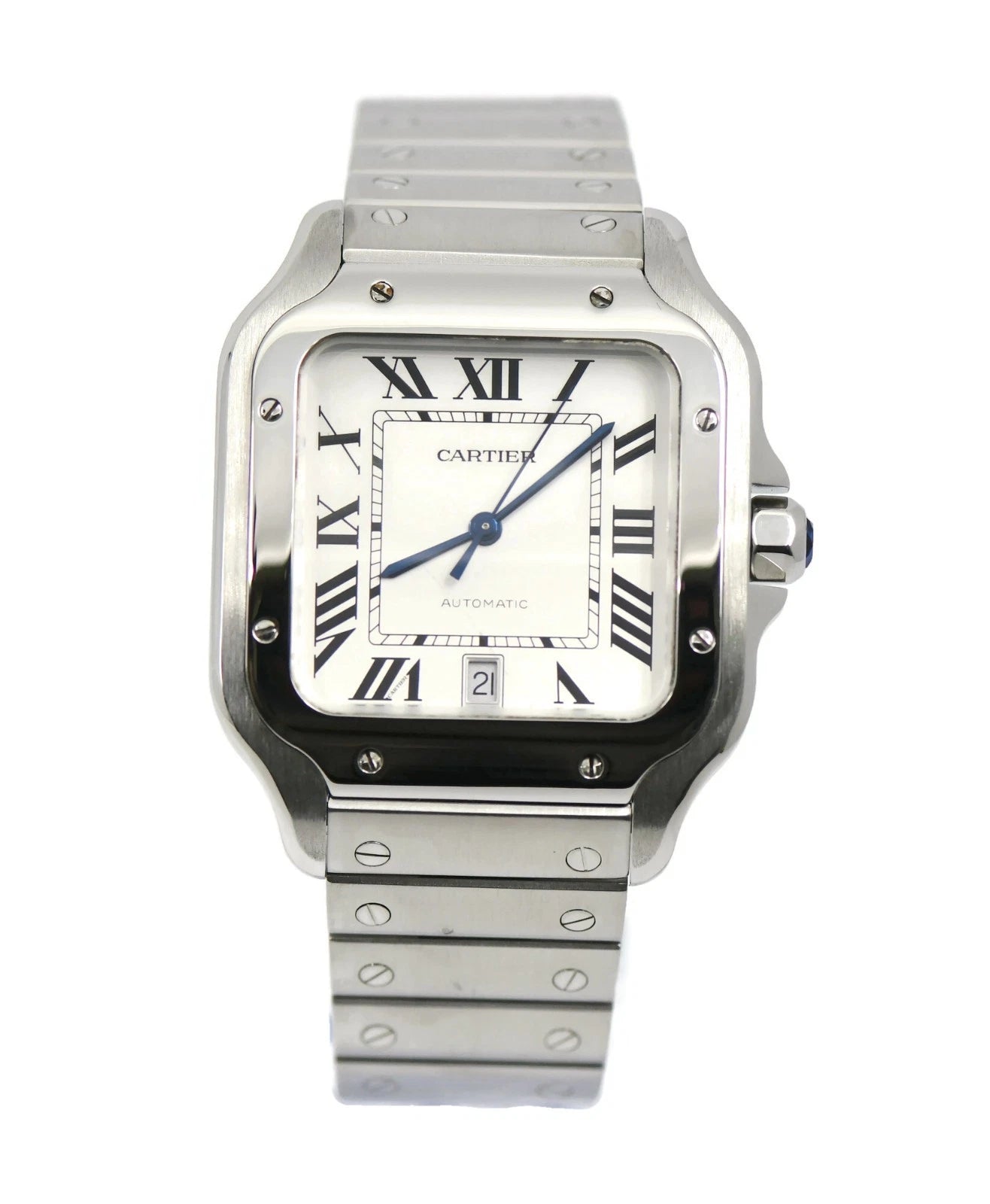 Cartier Santos Large Stainless Steel Watch WSSA0018