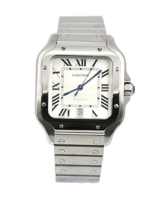 Cartier Santos Large Stainless Steel Watch WSSA0018