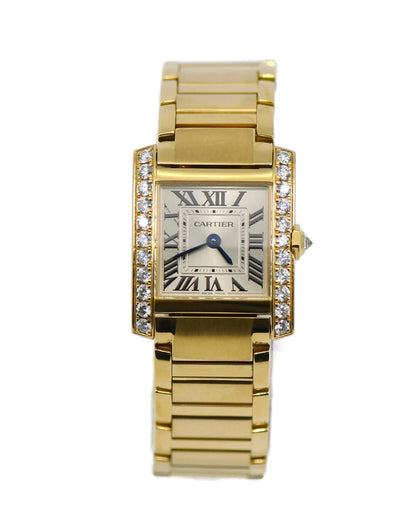 Cartier Tank Francaise Diamond 18K Yellow Gold Watch WJTA0039