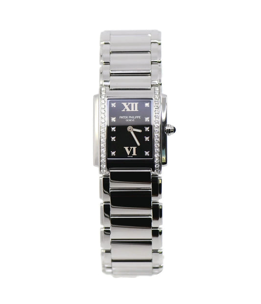 Pate Philippe Twenty-4 Diamond Stainless Stewl Watch 4910/10A-001