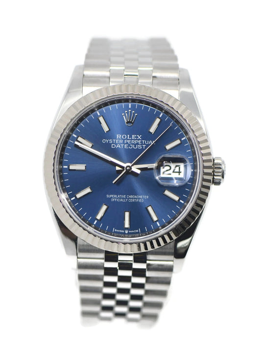 Rolex Datejust 36 Blue Dial Stainless Steel Watch 126234