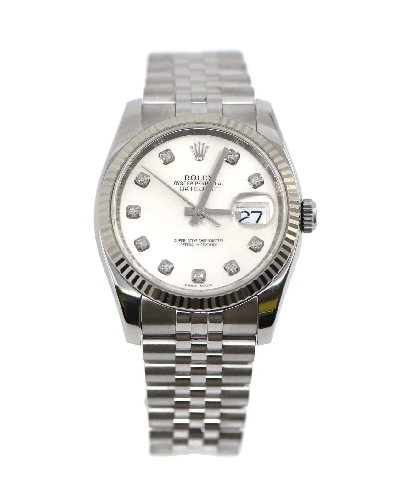 Rolex Datejust Diamond Stainless Steel Watch 116234