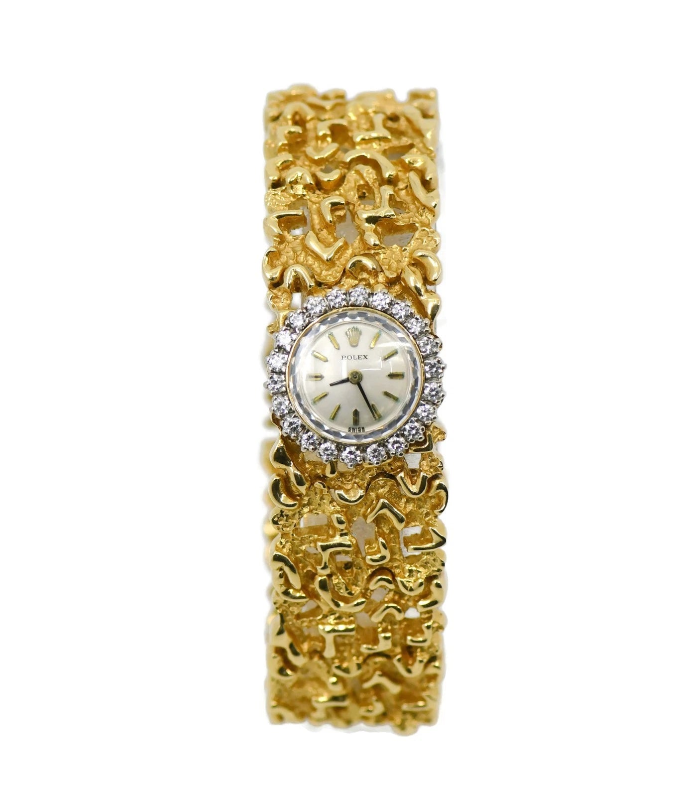 Rolex Cocktail Diamond 14K Yellow Gold Watch