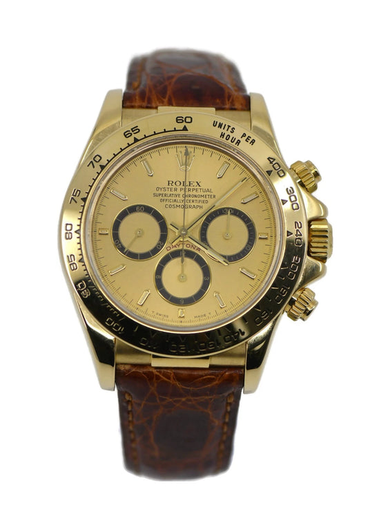 Rolex Daytona 18K Yellow Gold Watch 16518
