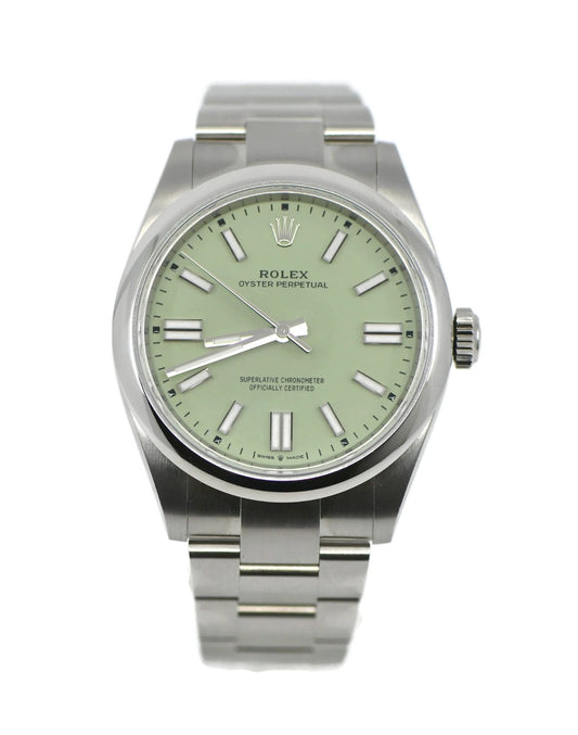 Rolex Oyster Perpetual 41 Pistachio Stainless Steel Watch 134300