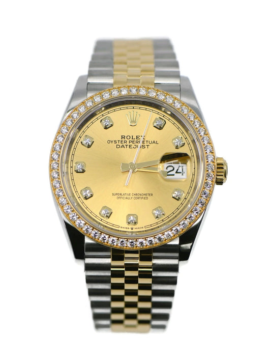 Rolex Datejust Diamond 18K/Stainless Steel Watch 126283RBR