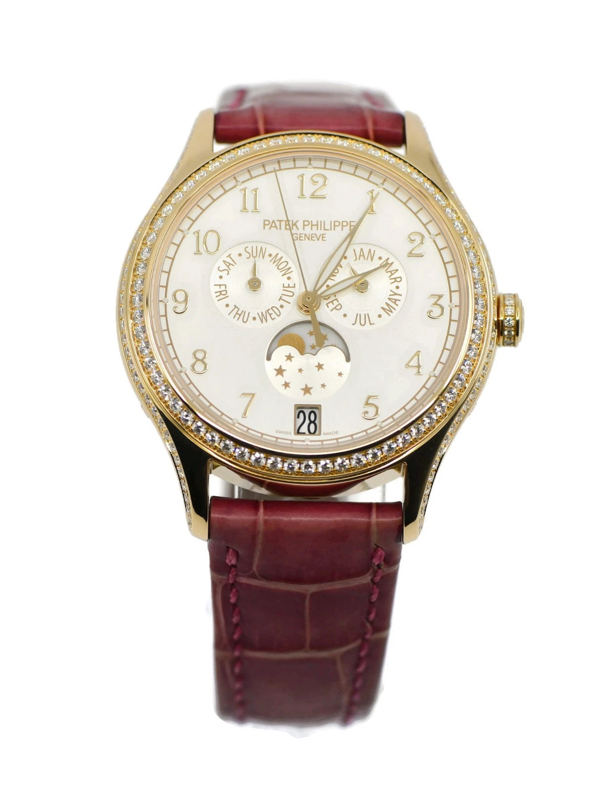 Patek Philippe Annual Calendar Diamond 18K Rose Gold Watch 4947R