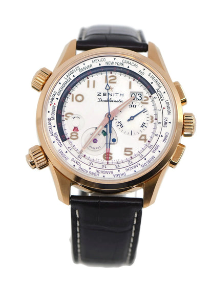 Zenith El primero Doublematic 18K Rose Gold Watch 18.2400.4046