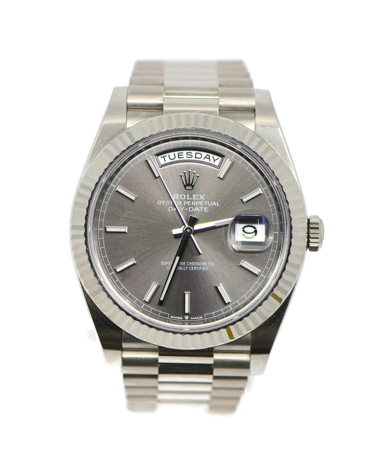 Rolex Day Date 40 18K White Gold Watch 228239