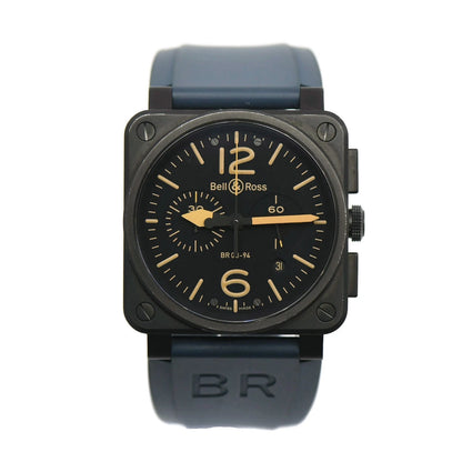 Bell & Ross Aviation Heritage Black Stainless Steel Watch BR0394
