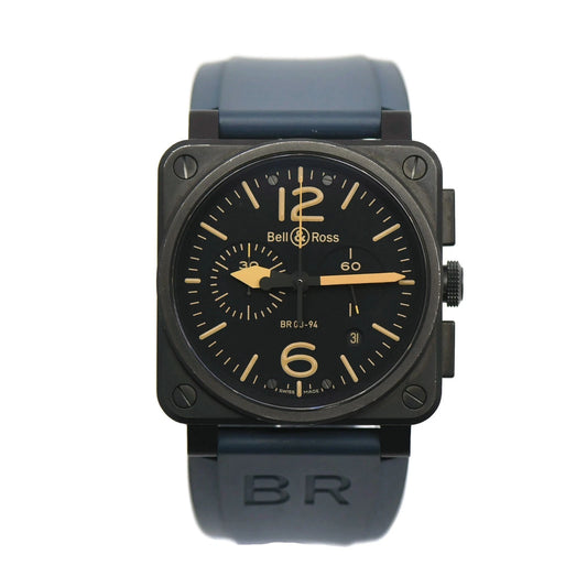 Bell & Ross Aviation Heritage Black Stainless Steel Watch BR0394