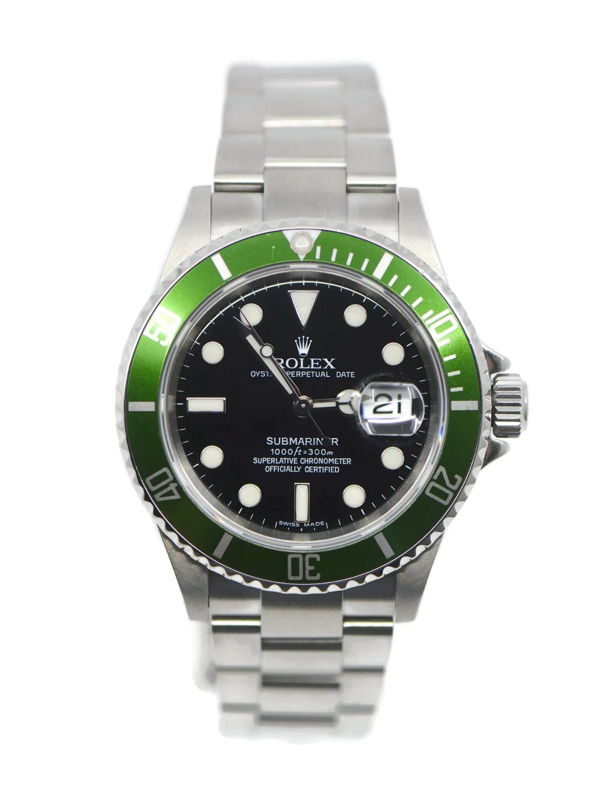 Rolex Submariner Kermit Stainless Steel Watch 16610LV