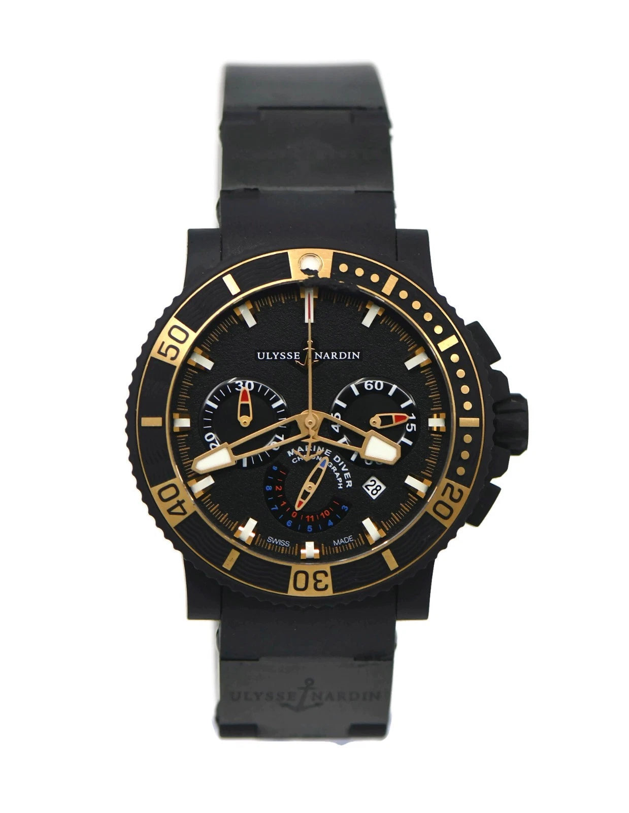 Ulysse Nardin Diver Black Sea Stainless Steel Watch 353-90