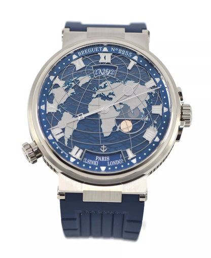 Breguet Marine Hora Mundi 18K White Gold Watch 5557BB