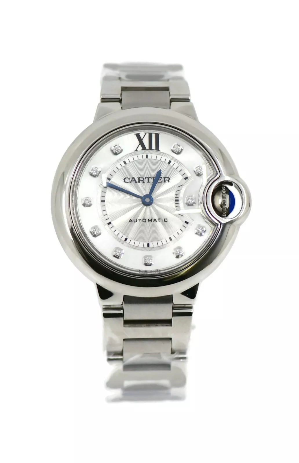 Cartier Ballon Bleu Diamond Stainless Steel Watch W4BB0021