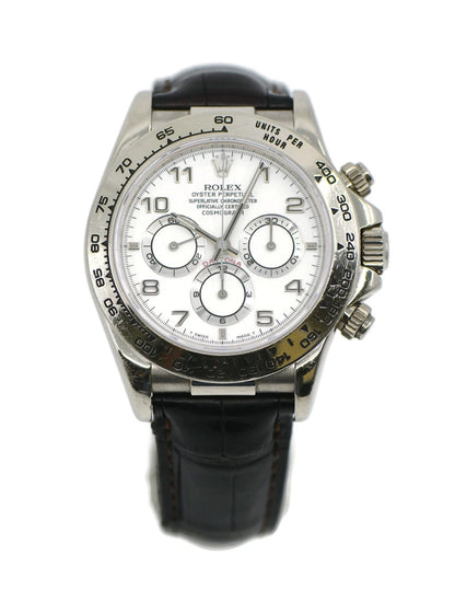 Rolex Daytona Zenith 18K White Gold Watch 16519