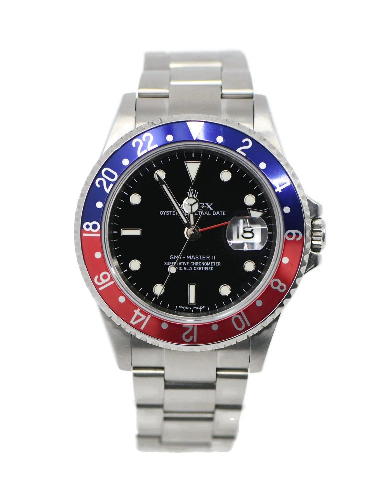 Rolex GMT-Master II Pepsi Stick Stainless Steel Watch 16710