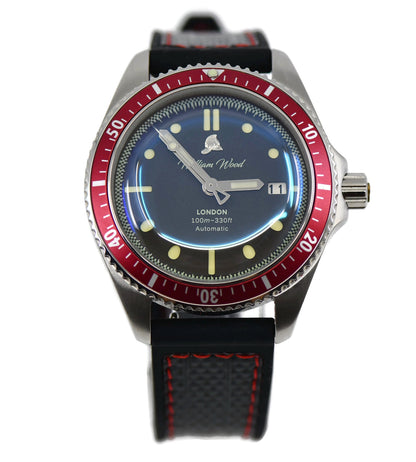 William Wood Red Stainless Steel Watch