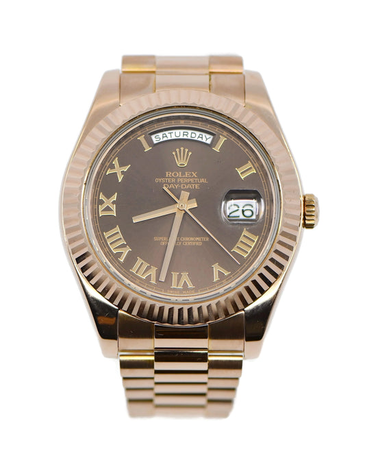 Rolex Day Date II 18K Rose Gold Watch 218235