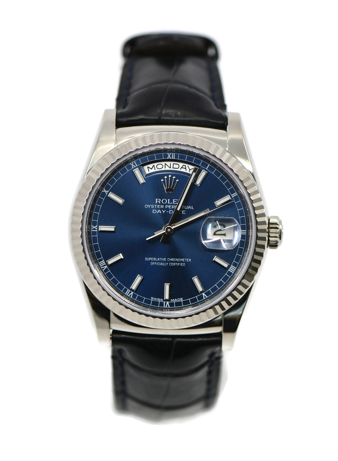 Rolex Day Date 18K White Gold Watch 118139