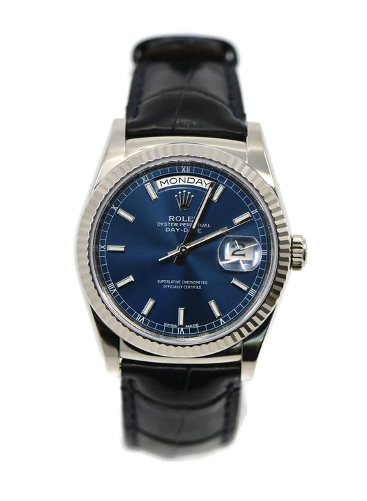 Rolex Day Date 18K White Gold Watch 118139
