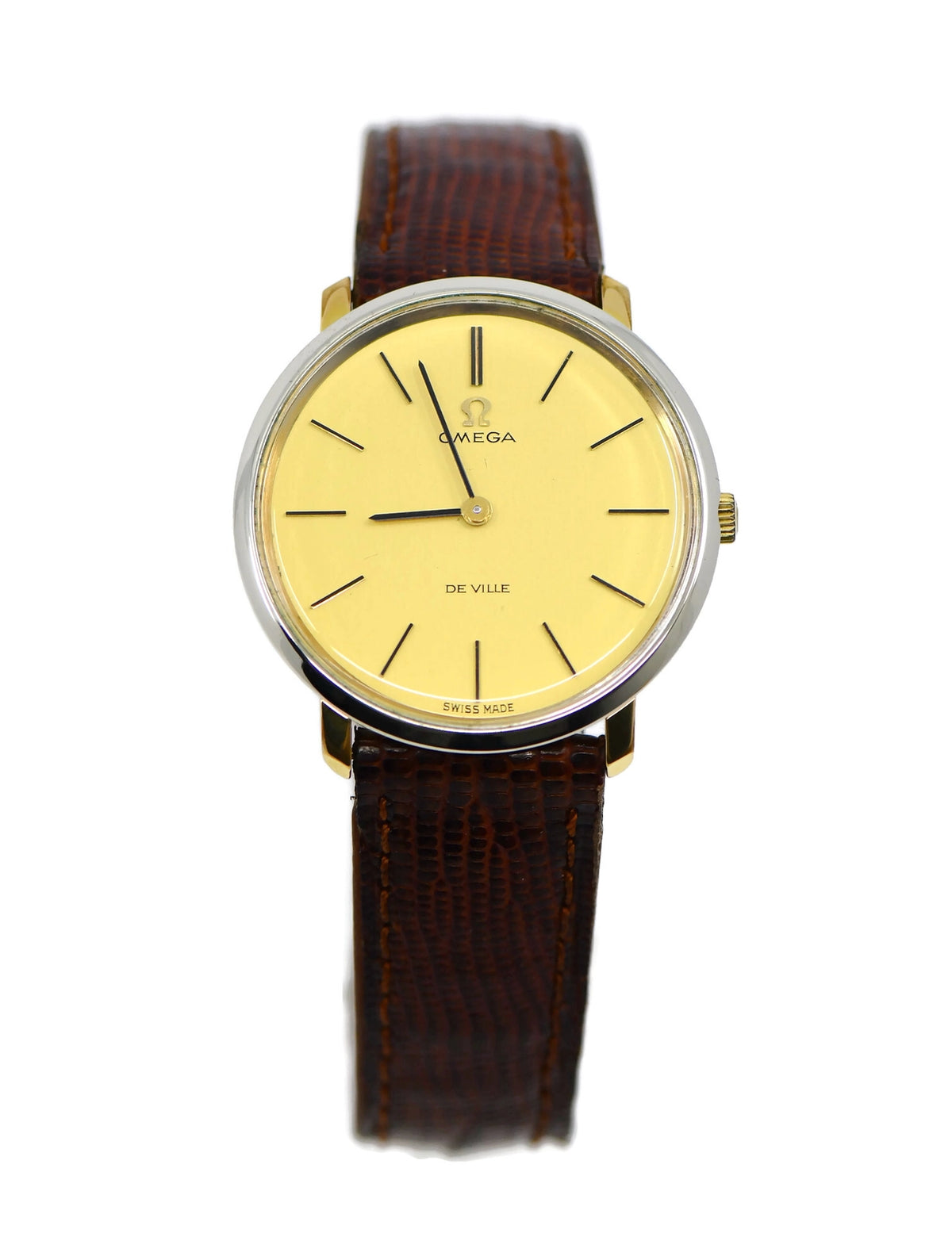 Omega DeVille Tw Tone Stainless Steel Watch