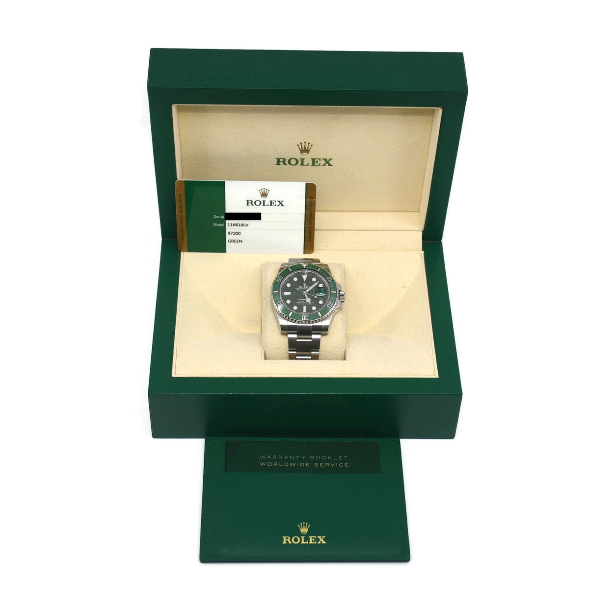 Rolex Submariner Hulk Stainless Steel Watch 116610LV