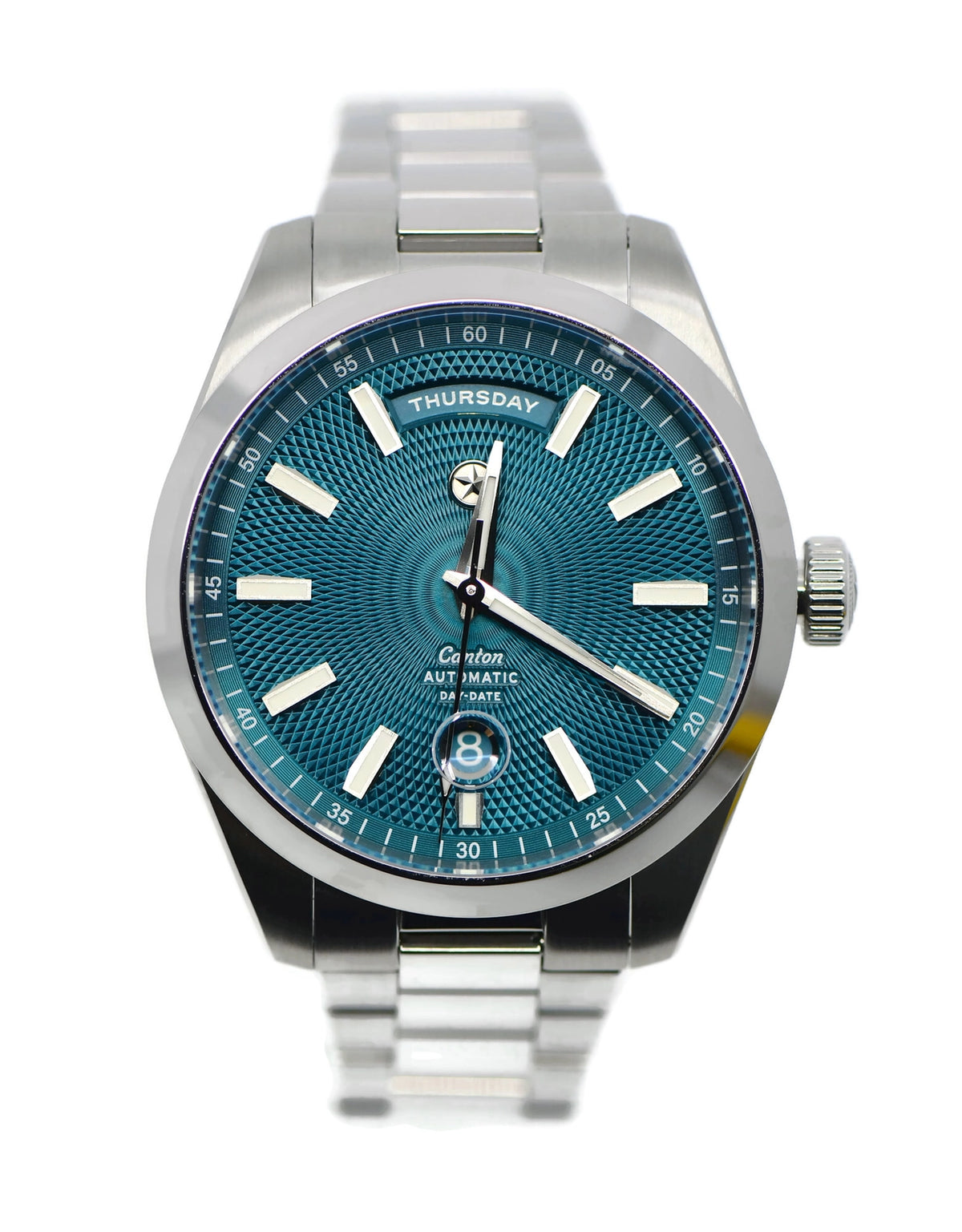 Jack Mason Canton Day Date Stainless Steel Watch