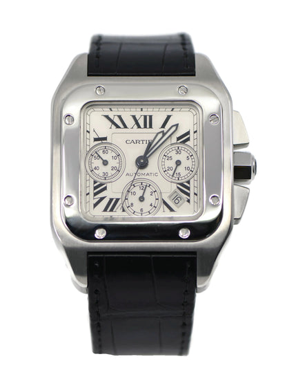 Cartier Santos 100 XL Chronograph Stainless Steel Watch W20090X8