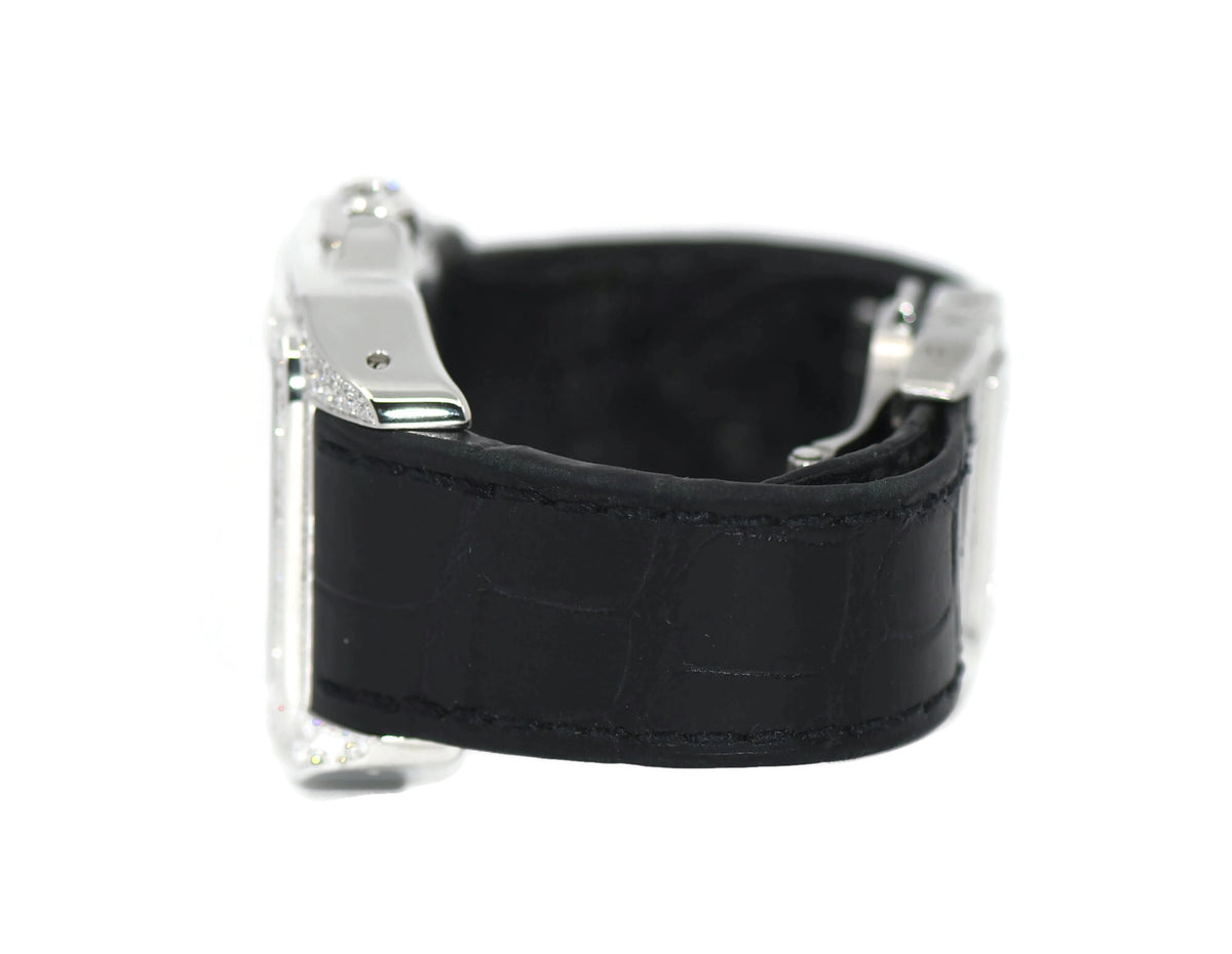 Cartier Santos 100 Diamond Stainless Steel Watch W20126X8