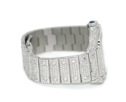Cartier Santos Large Diamond Stainless Steel Watch WSSA0018