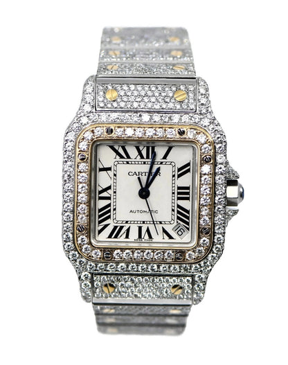 Cartier Santos Galbee XL Diamond 18K/Stainless Steel Watch W20099C4