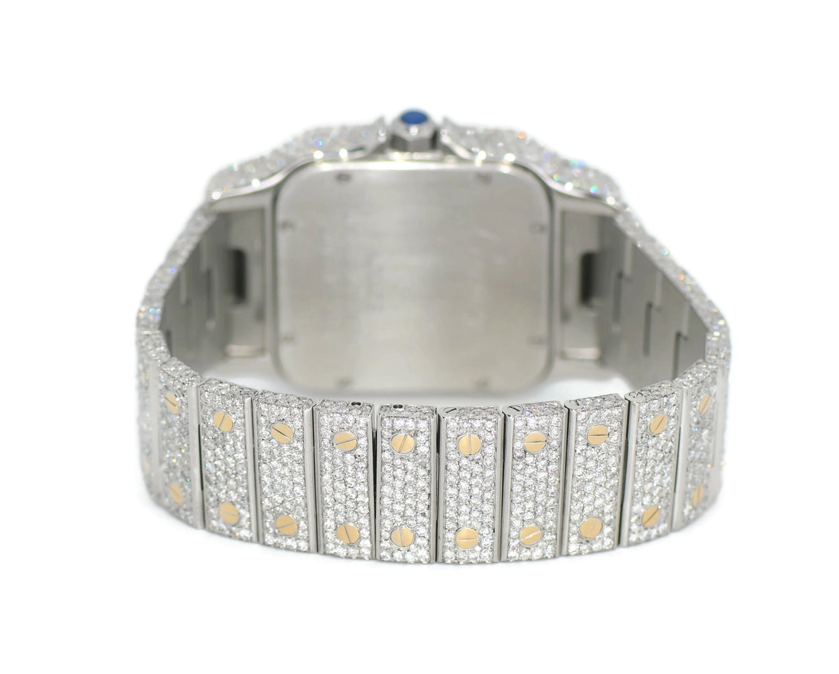 Cartier Santos Galbee XL Diamond 18K/Stainless Steel Watch W20099C4