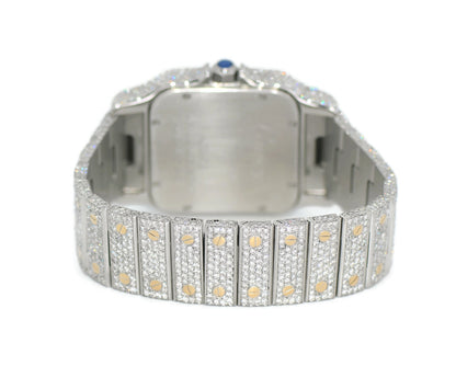 Cartier Santos Galbee XL Diamond 18K/Stainless Steel Watch W20099C4