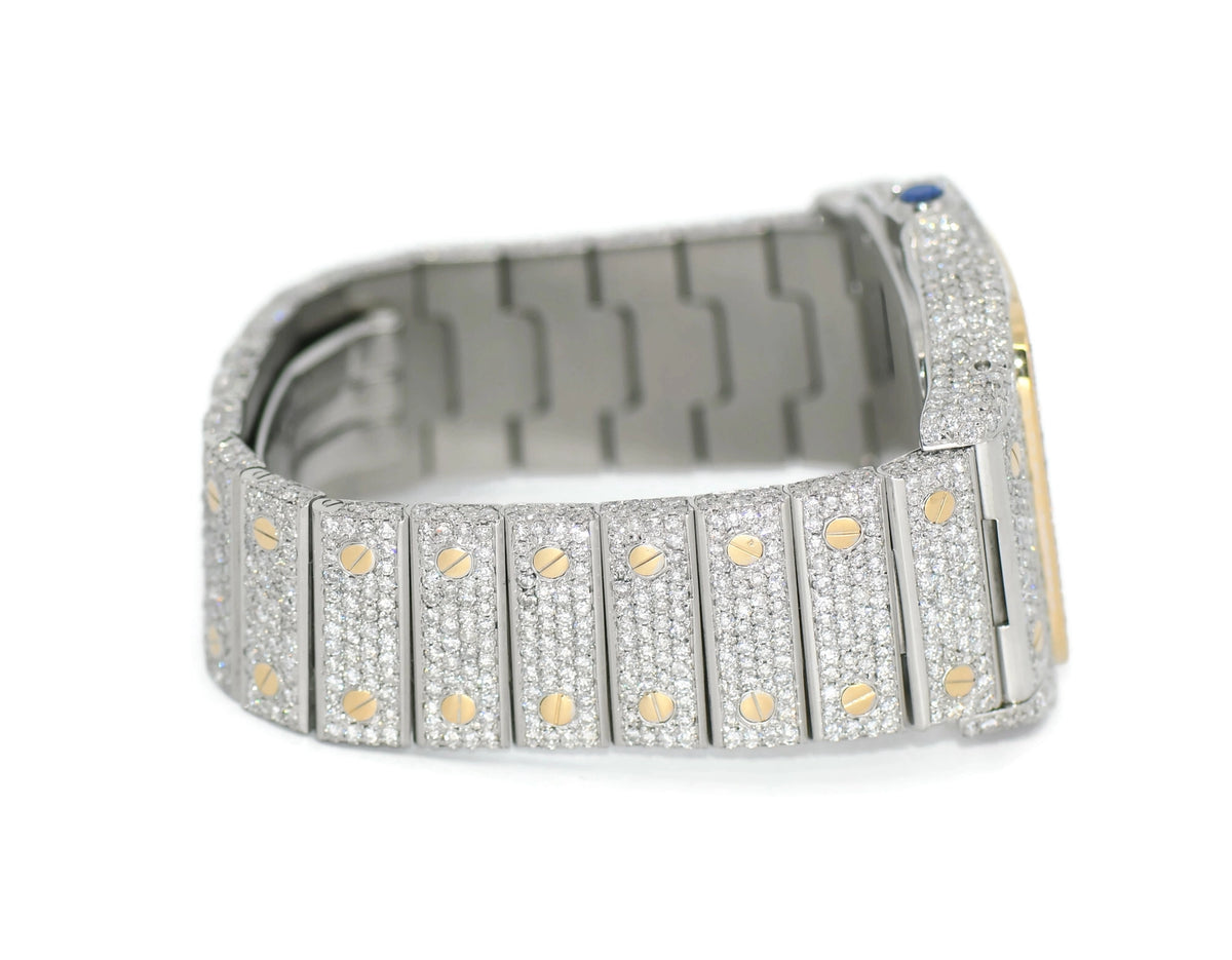 Cartier Santos Galbee XL Diamond 18K/Stainless Steel Watch W20099C4