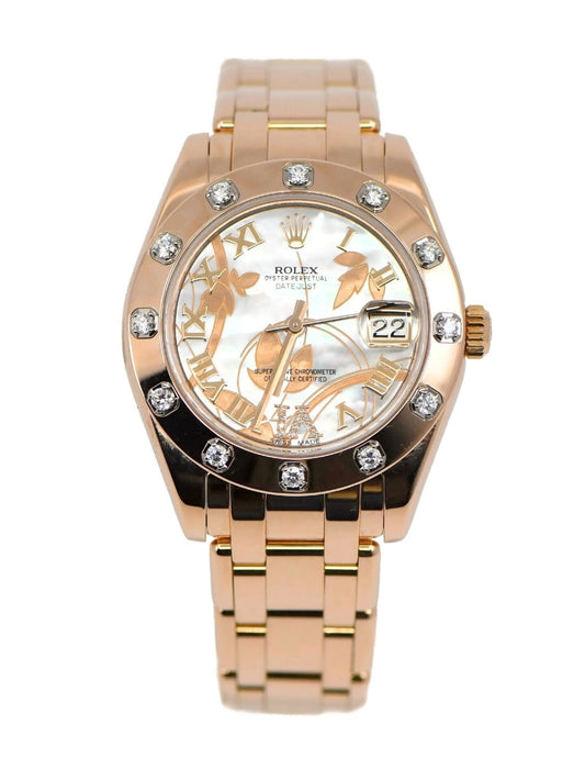 Rolex Pearlmaster Diamond 18K Rose Gold Watch 81315