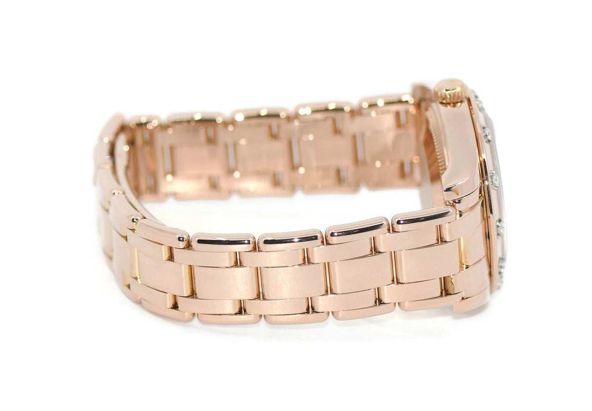 Rolex Pearlmaster Diamond 18K Rose Gold Watch 81315