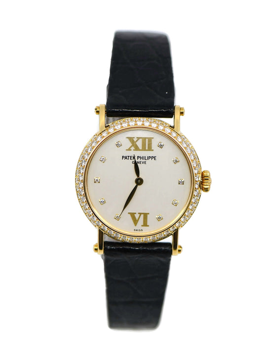Patek Philippe Calatrava Diamond 18K Yellow Gold Watch 4861J